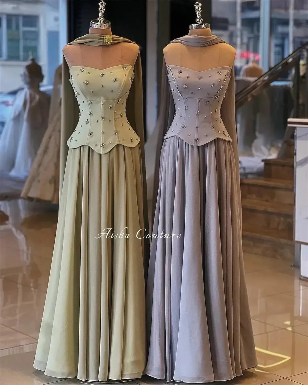 A-Line Glamour Sans Bretelles-Saylana