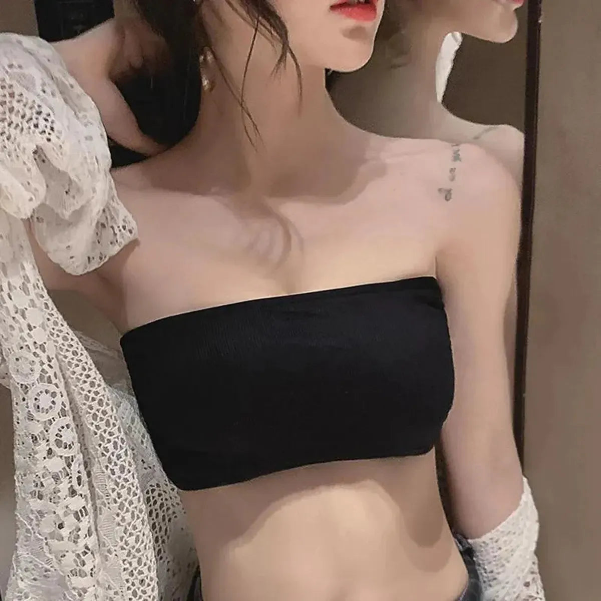 Bandeau Ice Silk Femme Sexy-Saylana