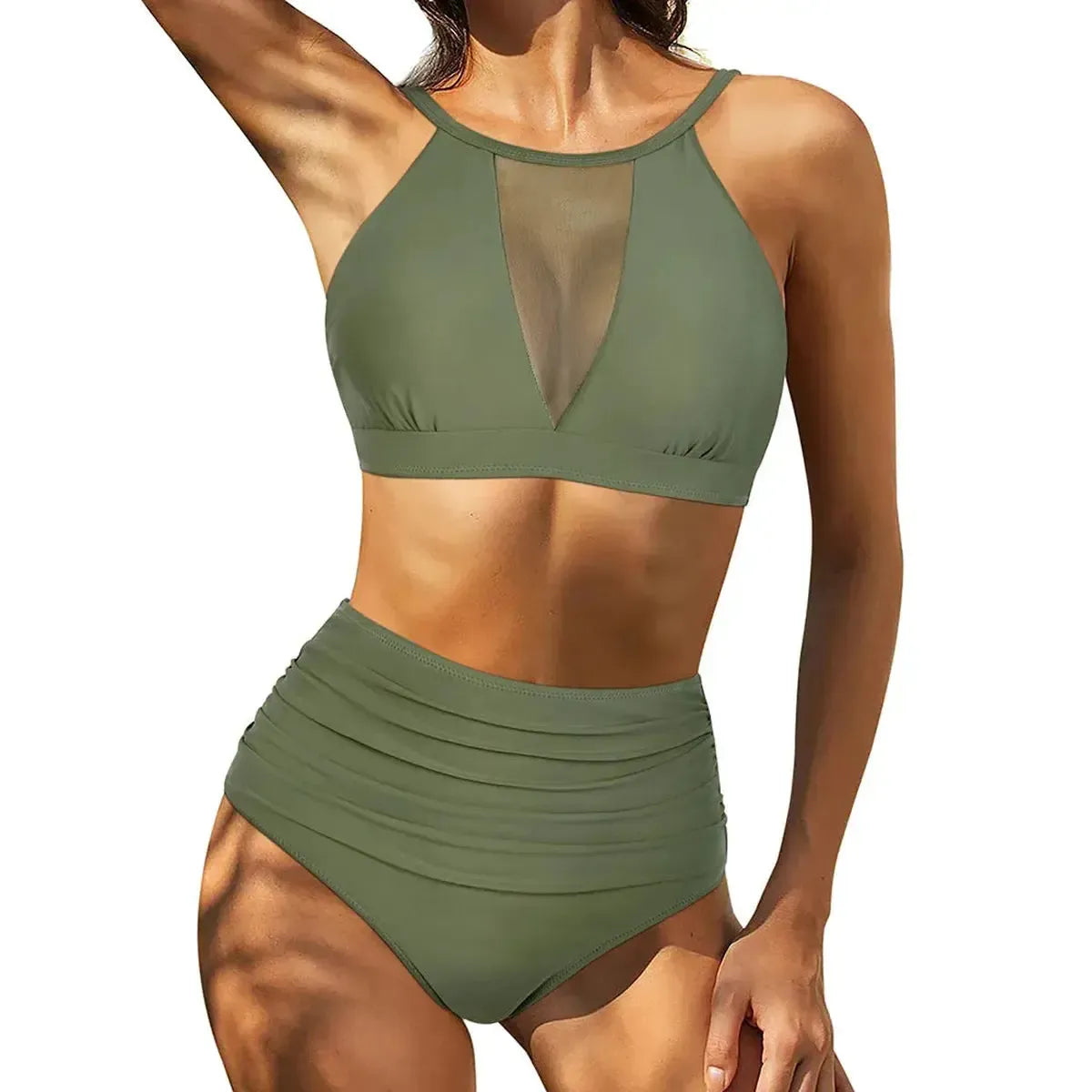 Bikini Taille Haute Imprimé-Saylana