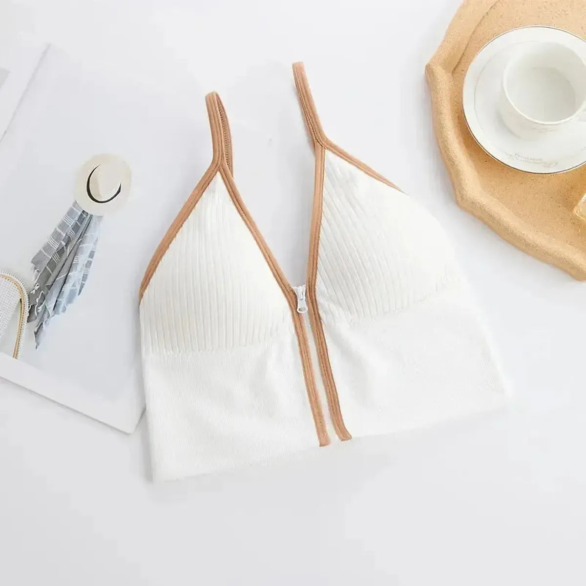 Brassière sans couture en soie glacée ultra douce-Saylana