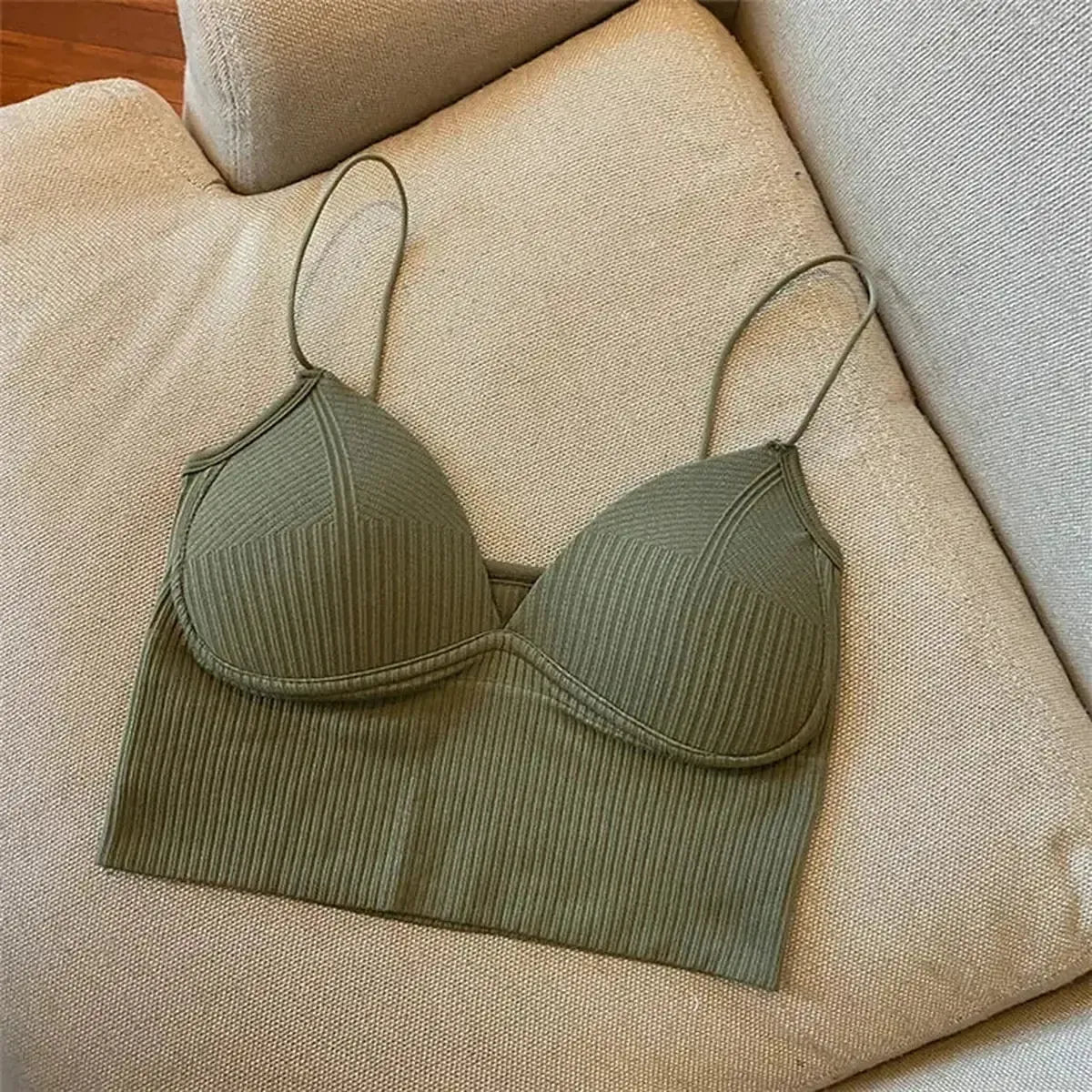 Brassière sans couture en soie glacée ultra douce-Saylana