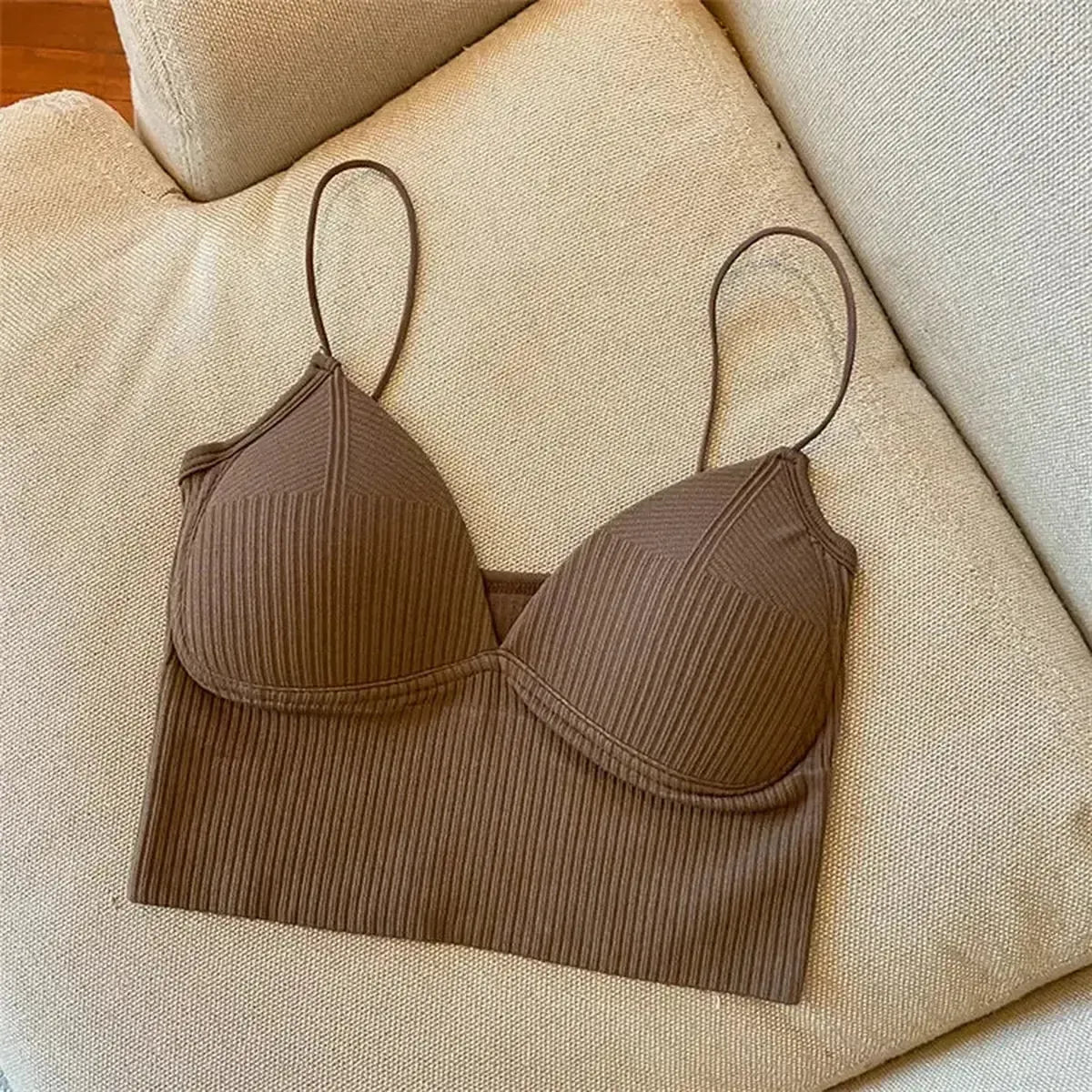 Brassière sans couture en soie glacée ultra douce-Saylana