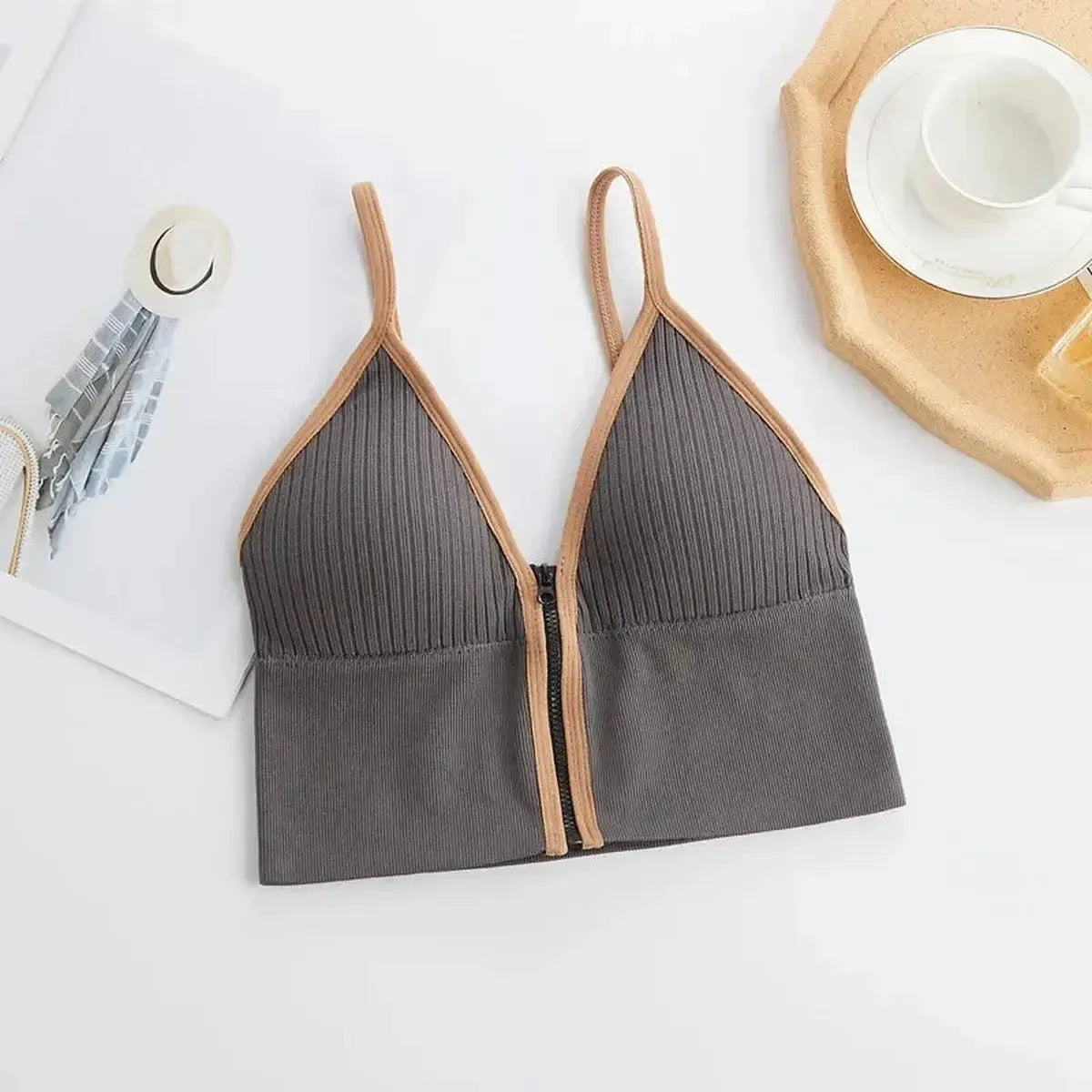 Brassière sans couture en soie glacée ultra douce-Saylana