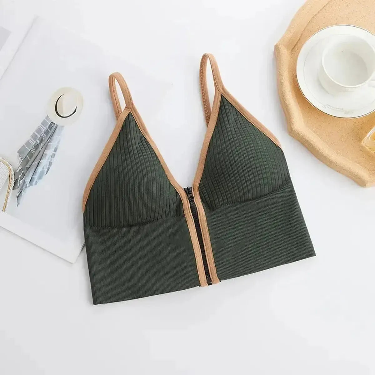 Brassière sans couture en soie glacée ultra douce-Saylana