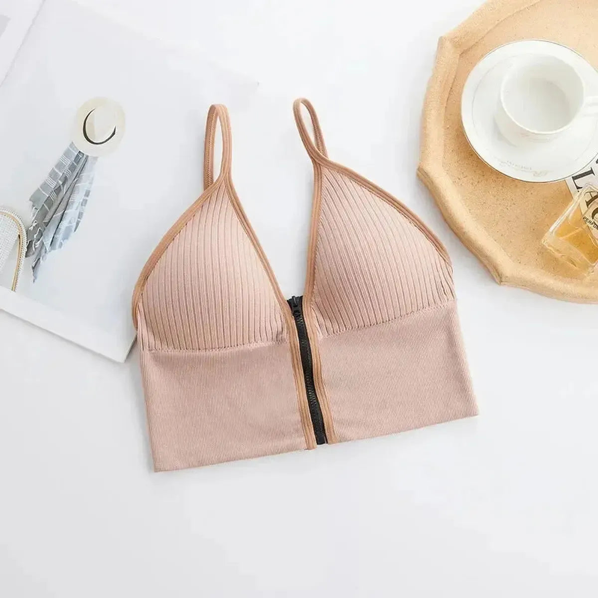 Brassière sans couture en soie glacée ultra douce-Saylana