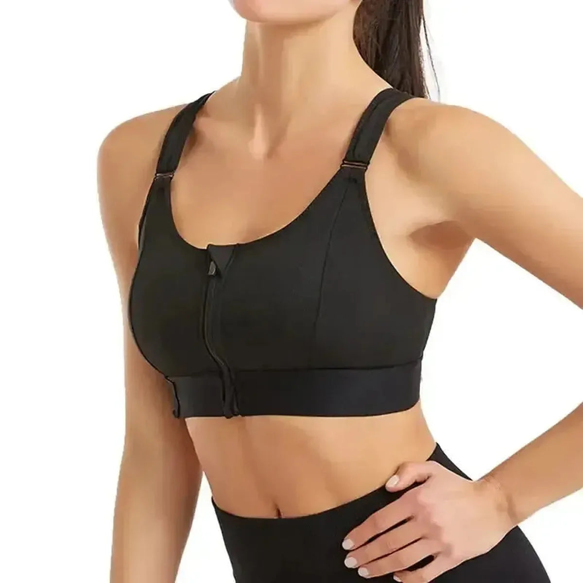 Brassière Sport Zippée Femme Maintien Fort-Saylana