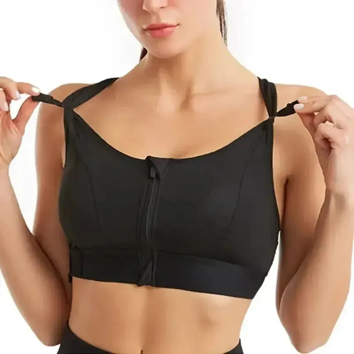 Brassière Sport Zippée Femme Maintien Fort-Saylana