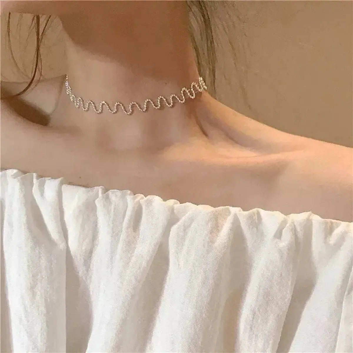 Collier Ras-du-Cou Goth Perlé-Saylana