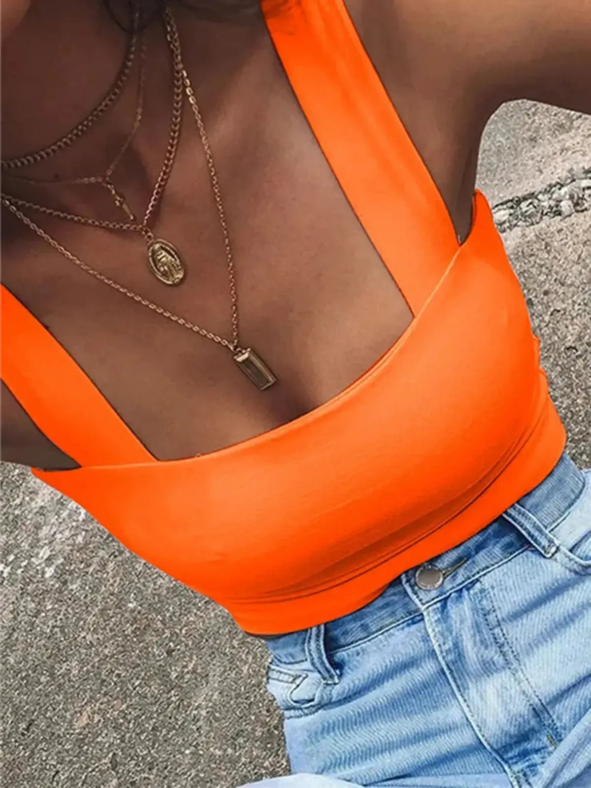 Crop manches courtes au charme épuré et versatile-Saylana