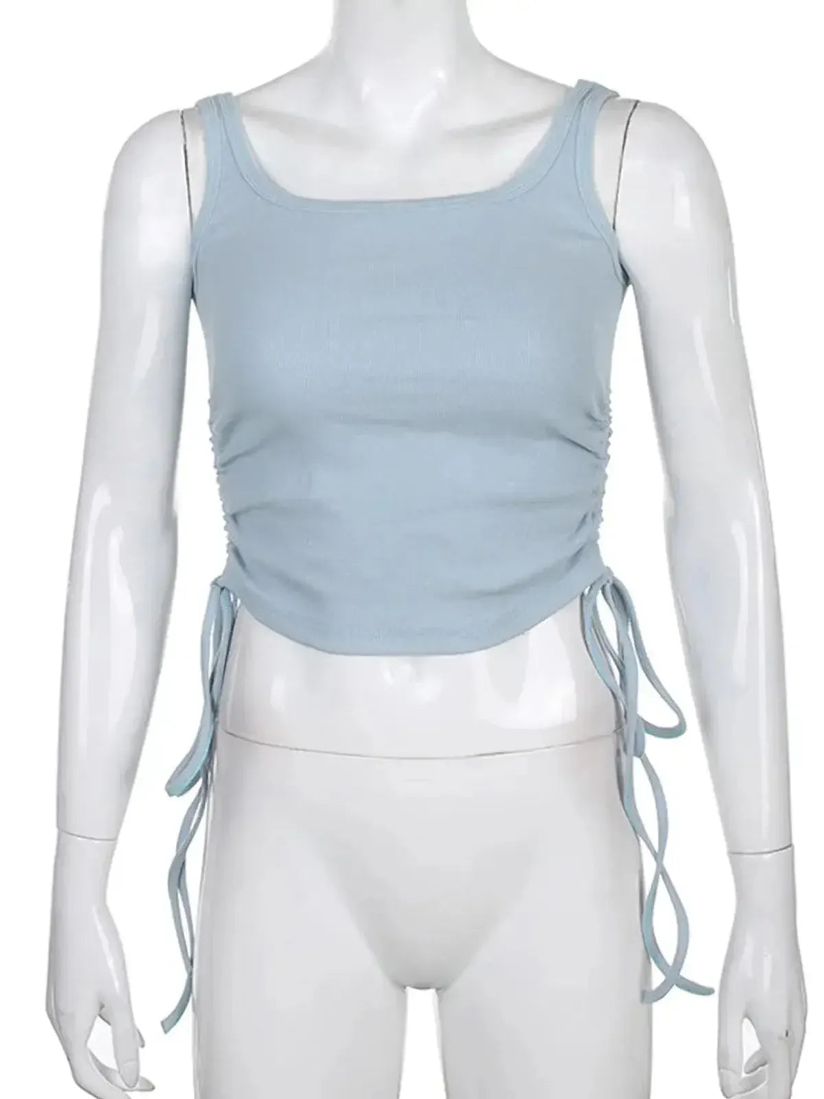 Crop top à nouer au style casual fitness-Saylana