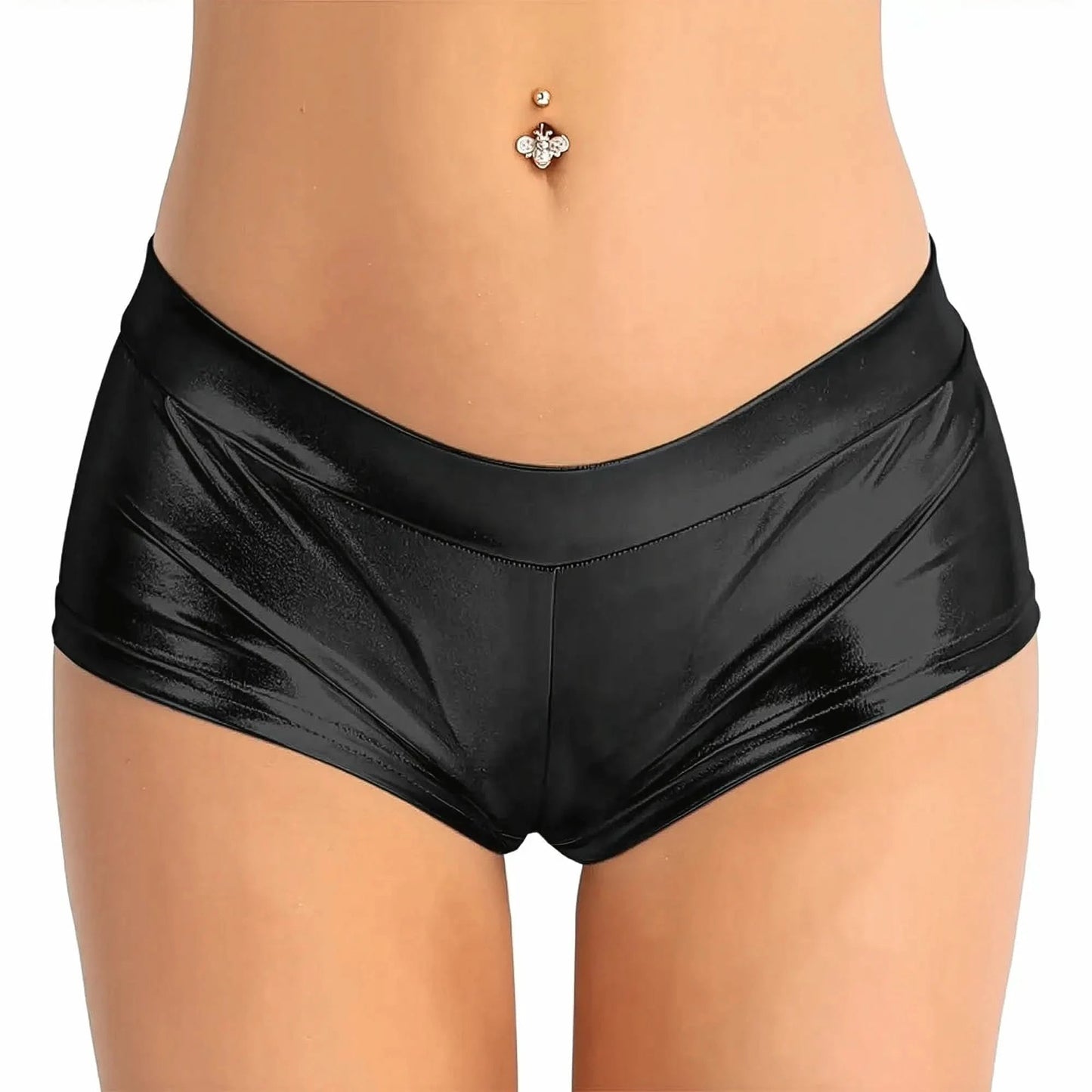 Cuir brillant taille basse pour look pole dance - Saylana