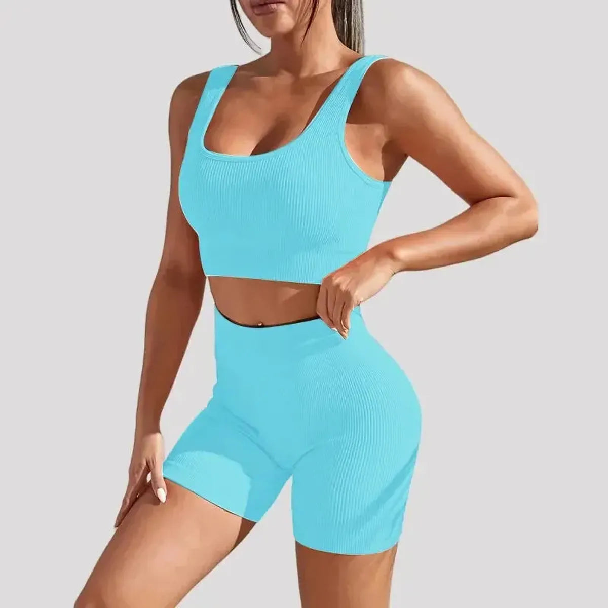 Ensemble 2 Pièces Court Taille Haute-Saylana