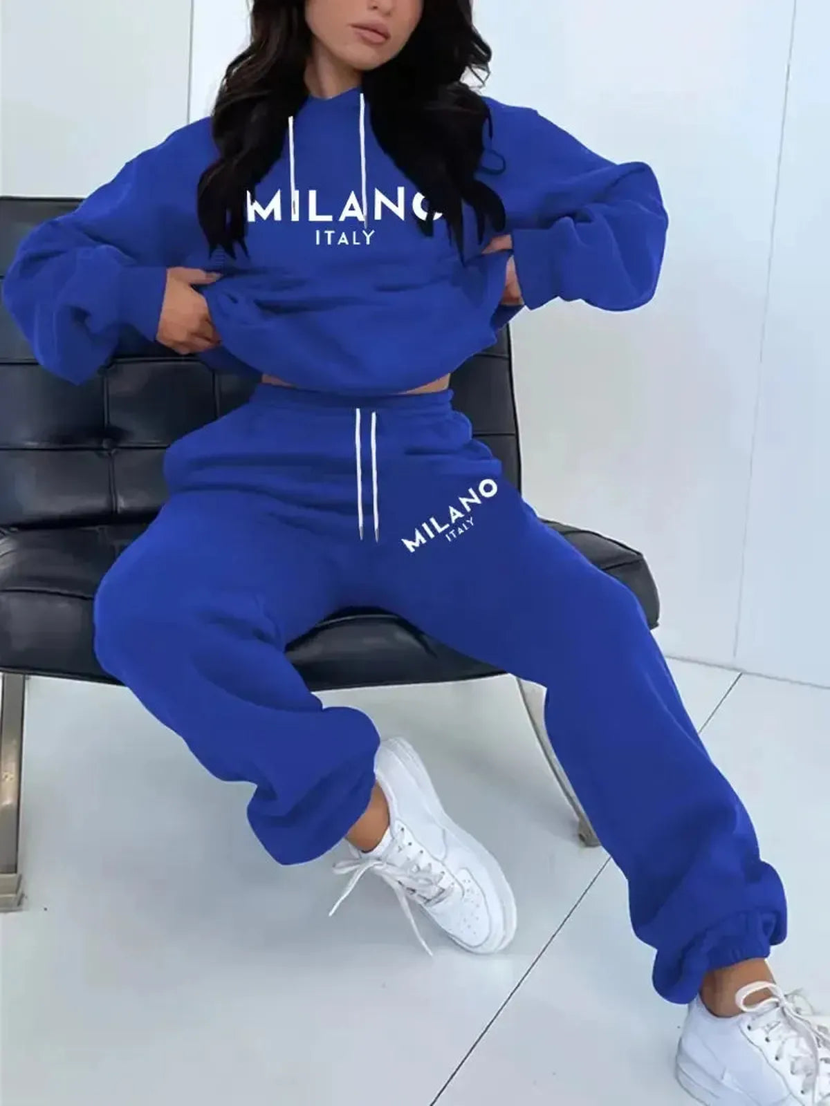 Ensemble Hoodie MILANO + Pantalon Femme Streetwear-Saylana