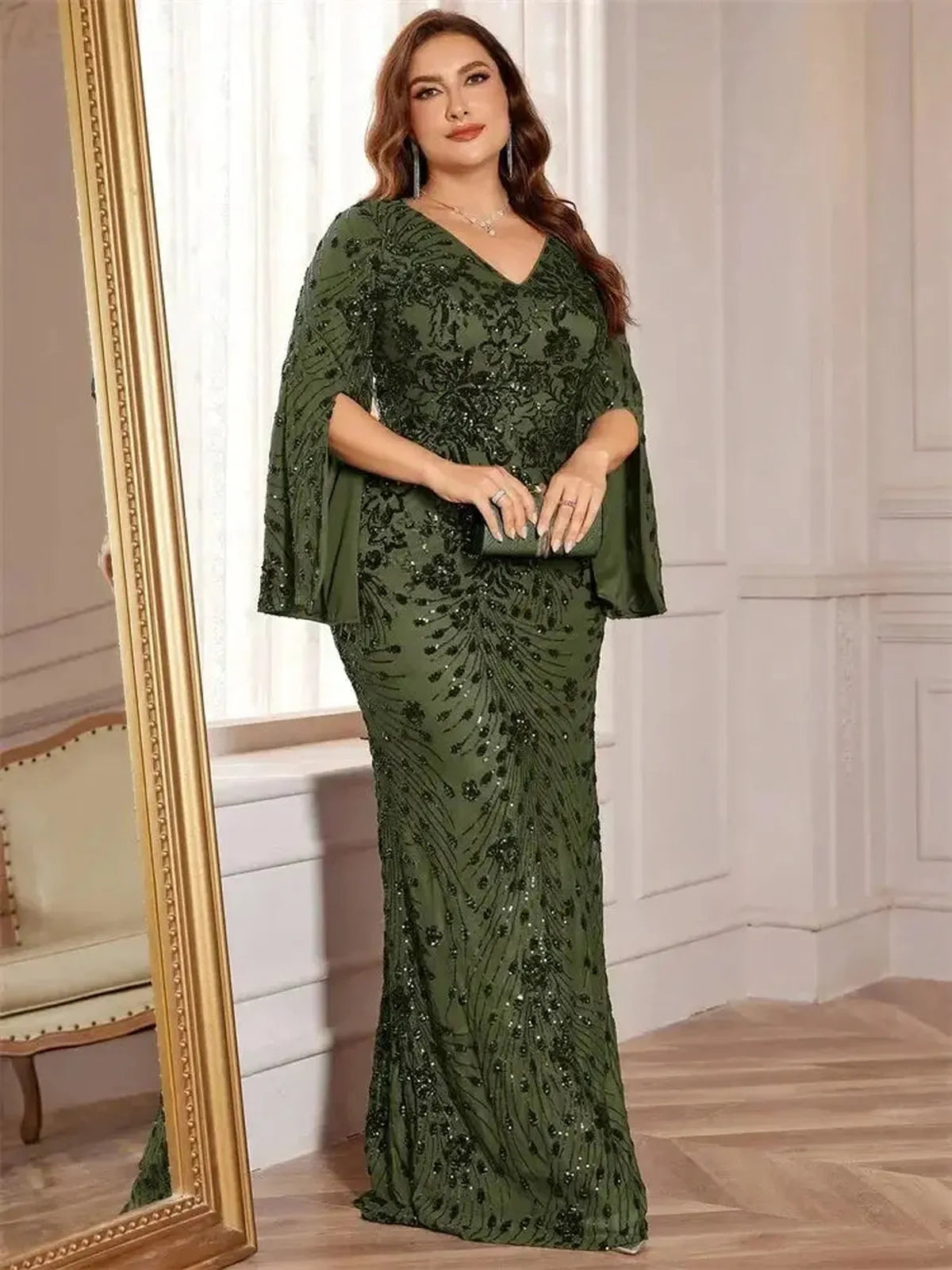 Grande Taille Soirée Sequins-Saylana