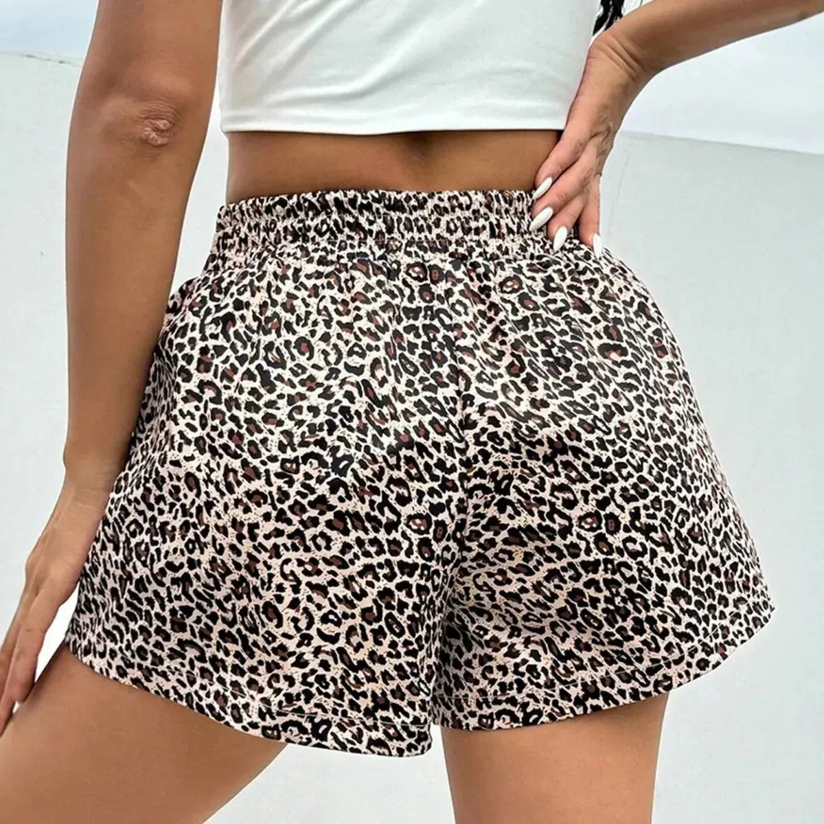 Imprimé léopard chic et coupe A-line-Saylana
