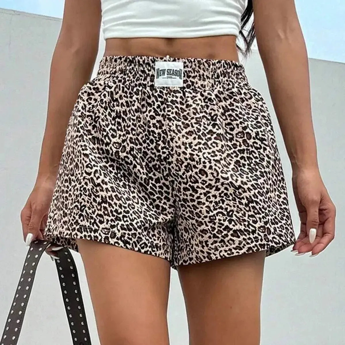 Imprimé léopard chic et coupe A-line-Saylana
