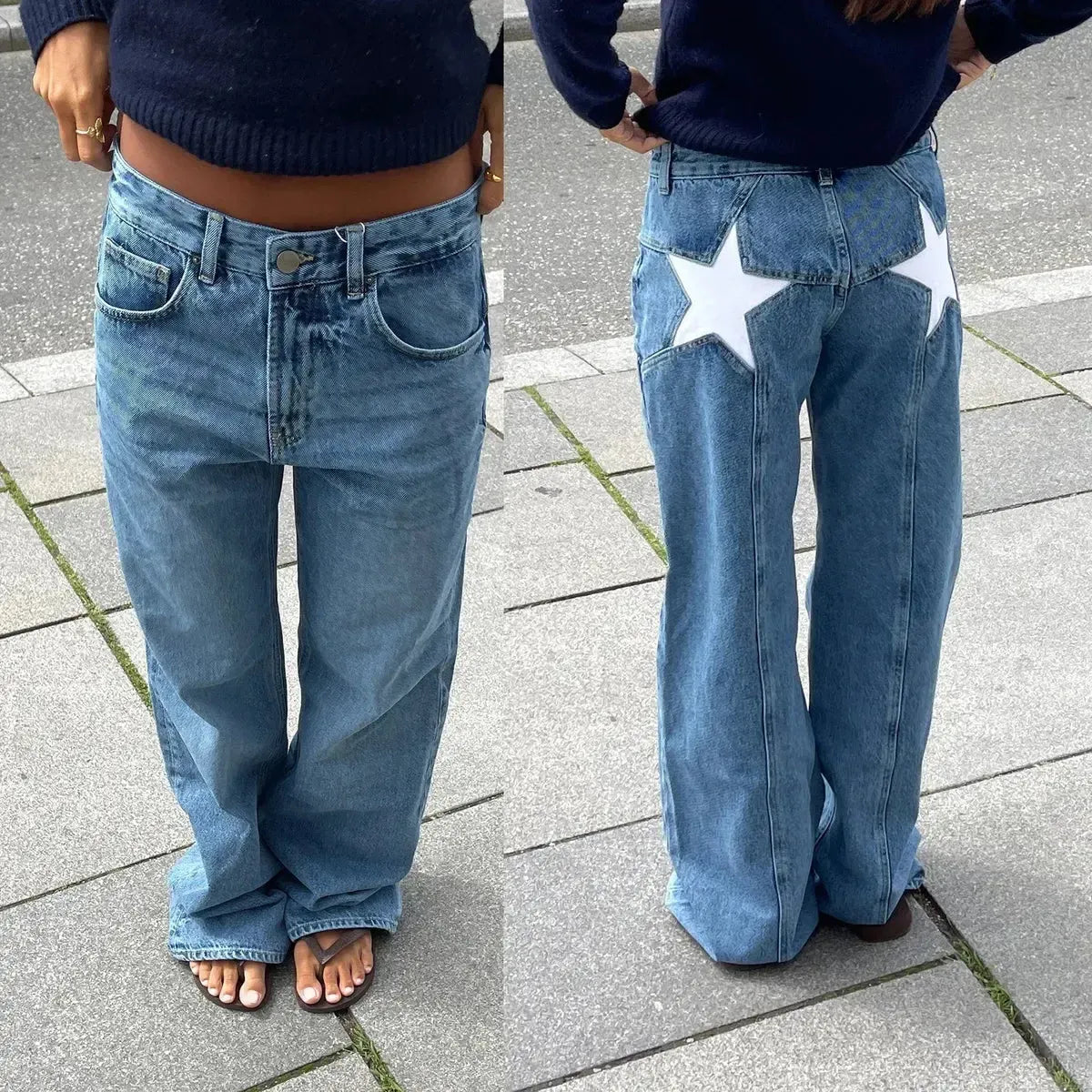 Imprimé Star & Coupe Loose-Saylana