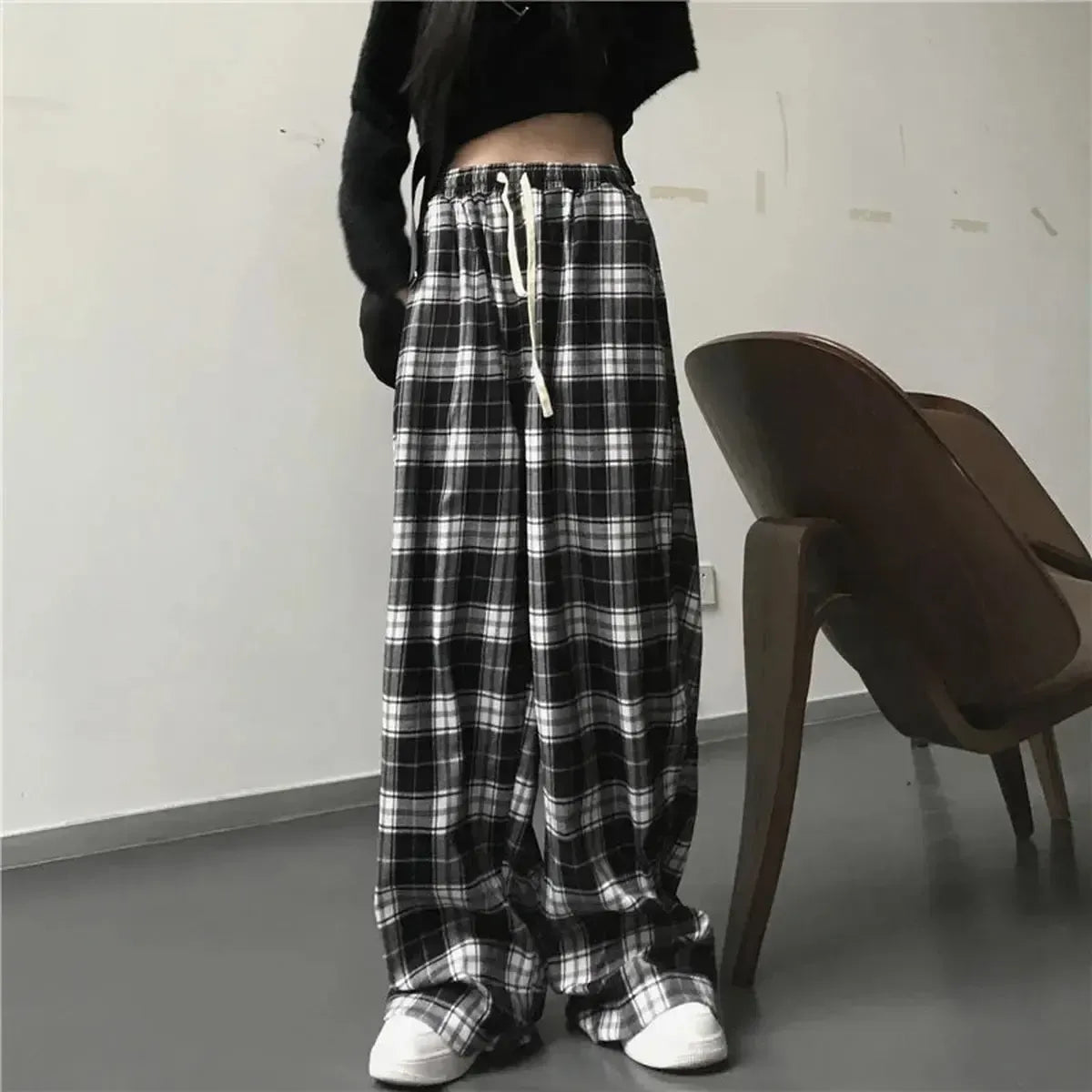 Jogging Streetwear Noir Décontracté-Saylana