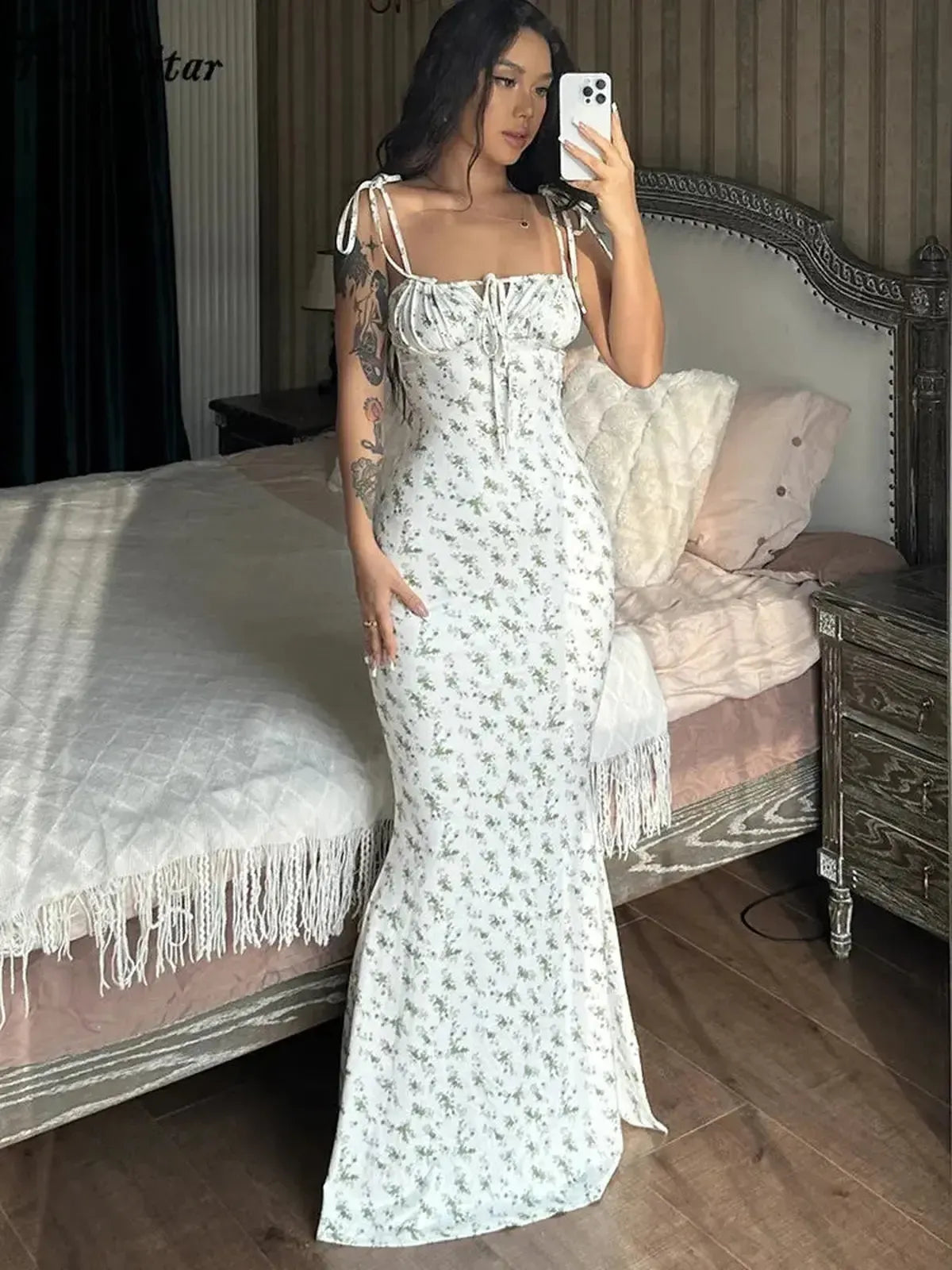 Lace-Up Bodycon Été Chic-Saylana