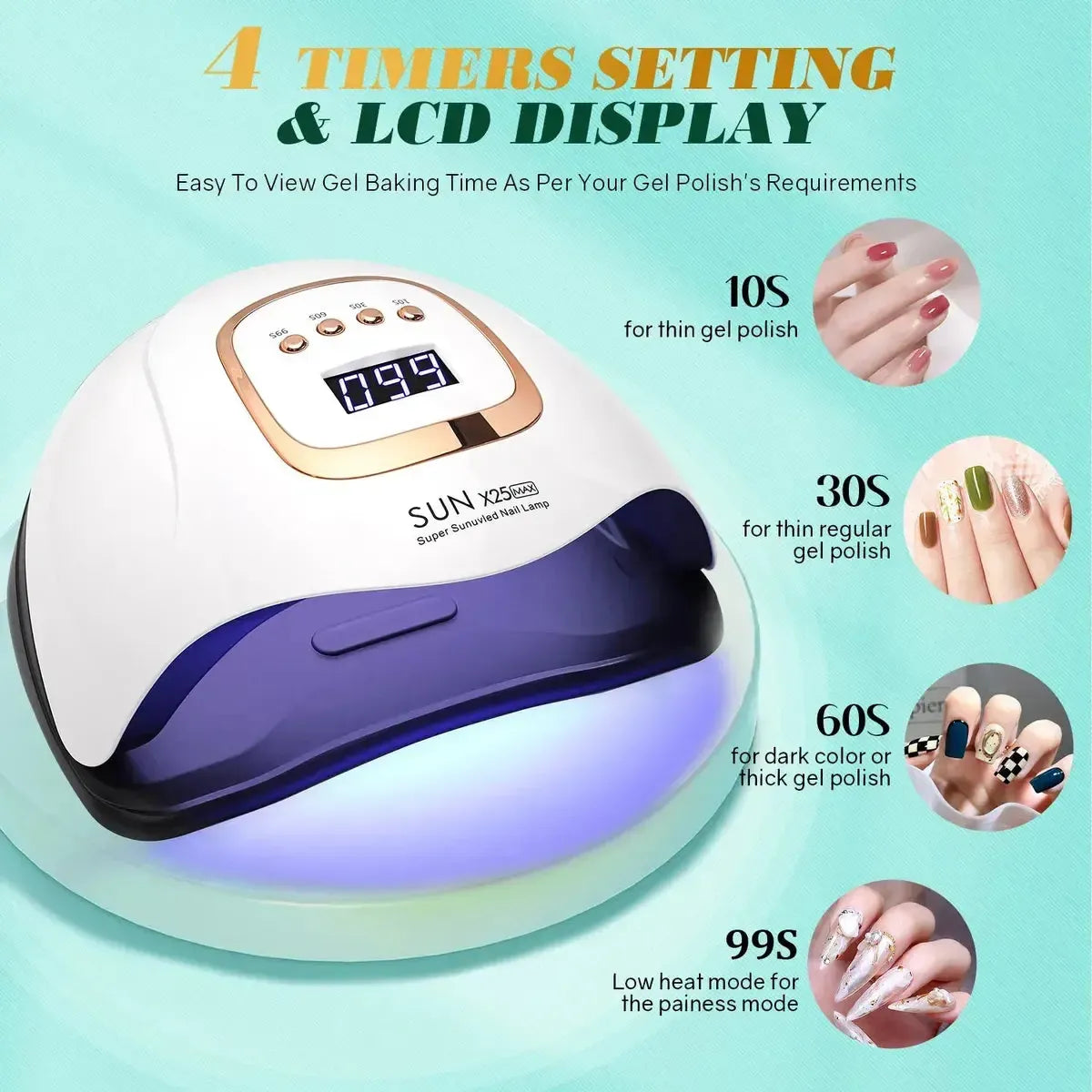 Lampe UV Ongles 380W Écran LCD-Saylana