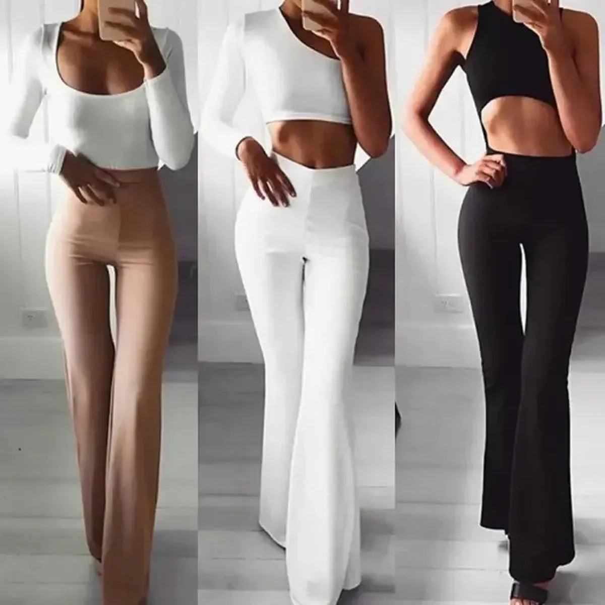 Legging Évasé Taille Haute Femme Sport-Saylana
