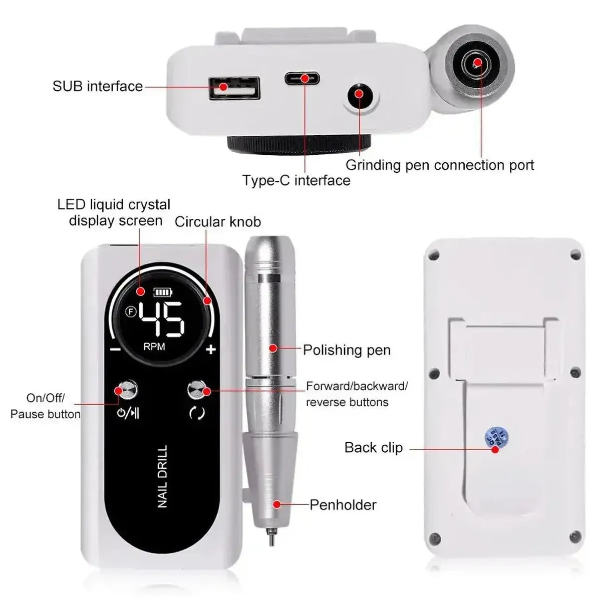 Machine Rechargeable Manucure Pro-Saylana