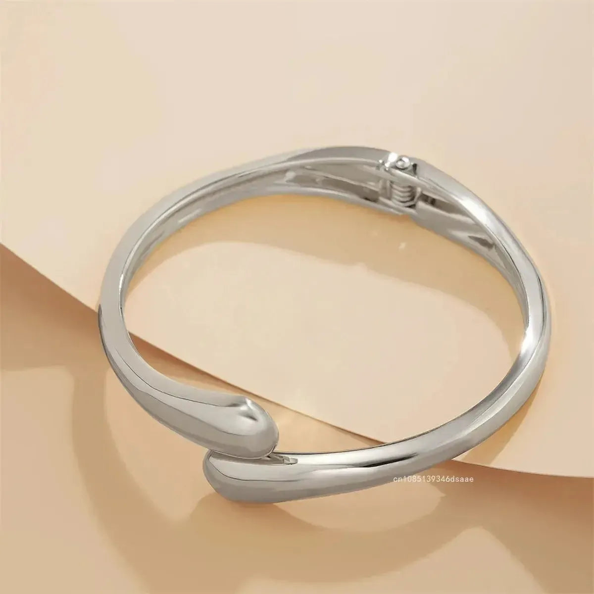 Manchette Large Or/Argent Torsadée-Saylana