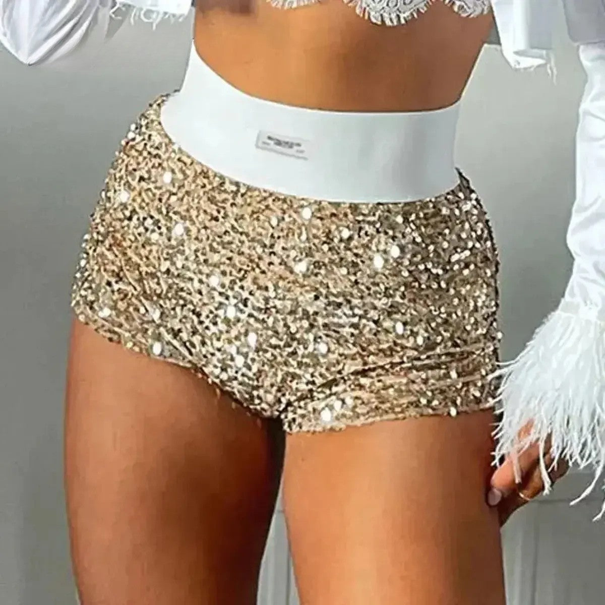 Mini coupe glitter pour un look de soirée brillant-Saylana