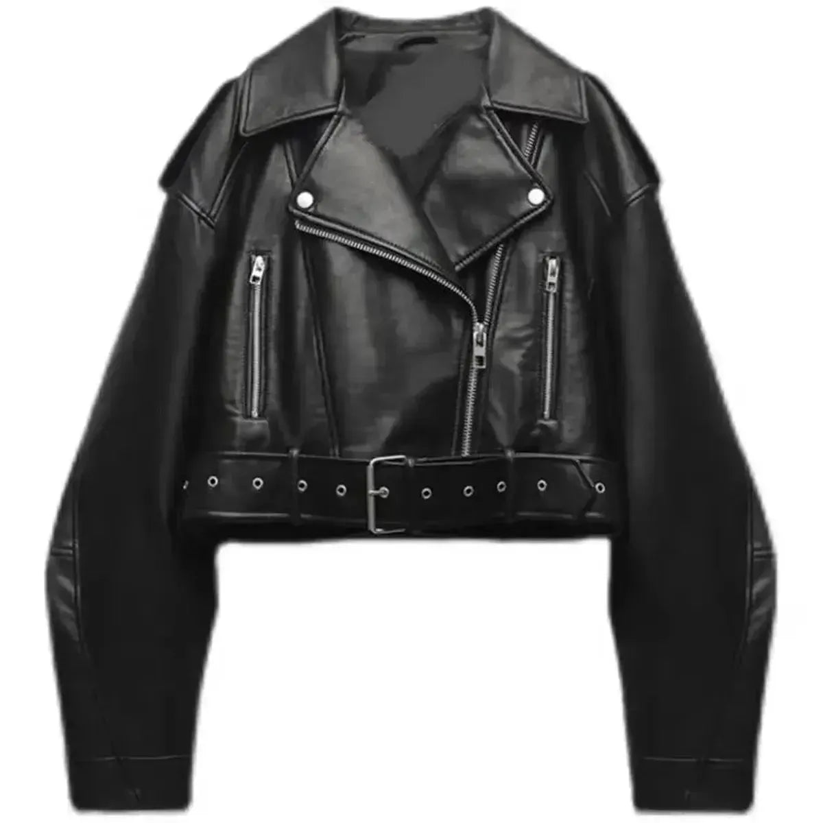 Oversize Biker Rétro Zippée-Saylana