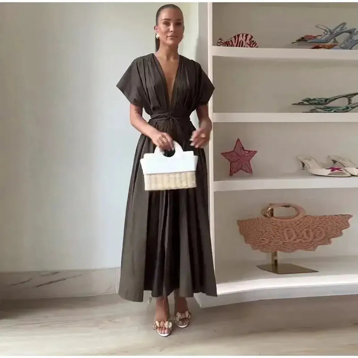 Robe Chic Plissée Taille Haute-Saylana