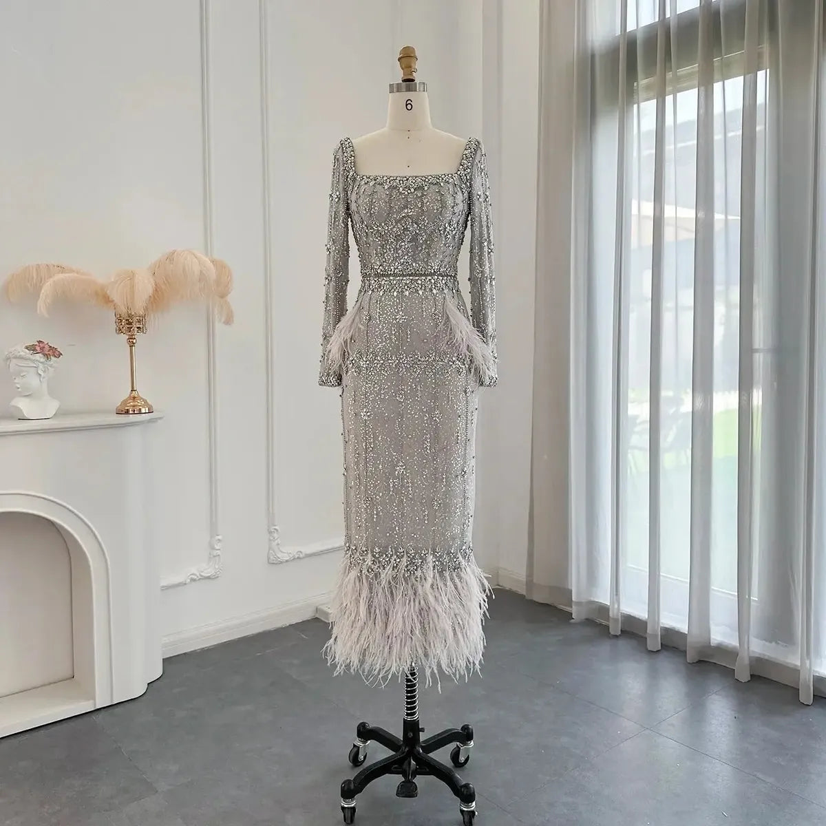 Sirène Grise Luxe à Plumes Sharon Said-Saylana