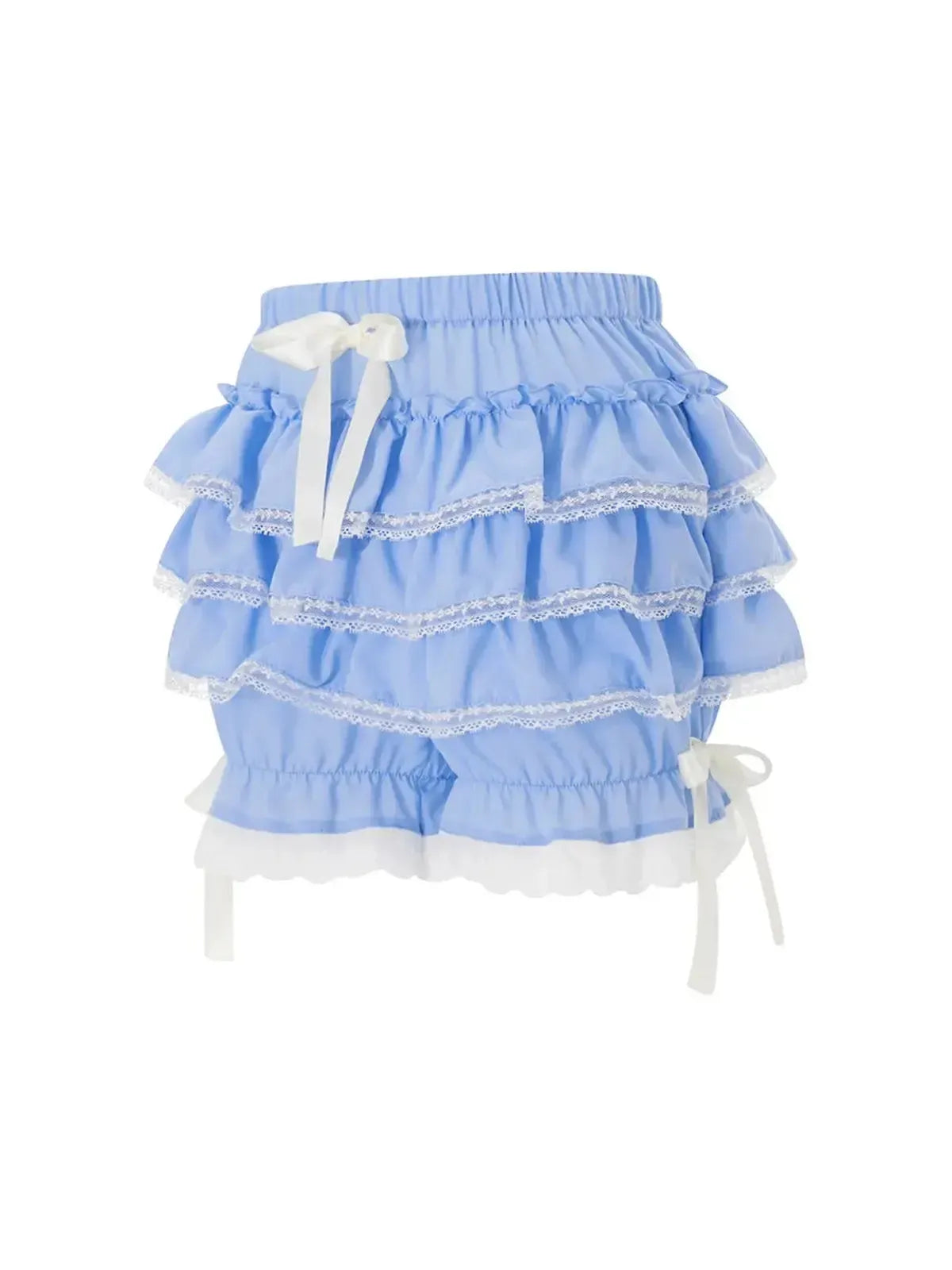 Style bloomers à taille élastique et dentelle-Saylana