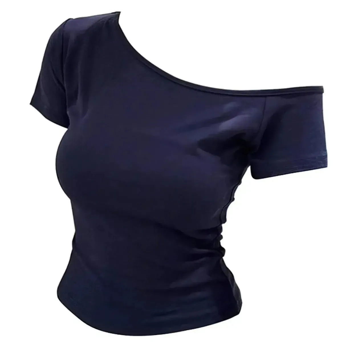 Top côtelé épaules dénudées, coupe slim chic-Saylana