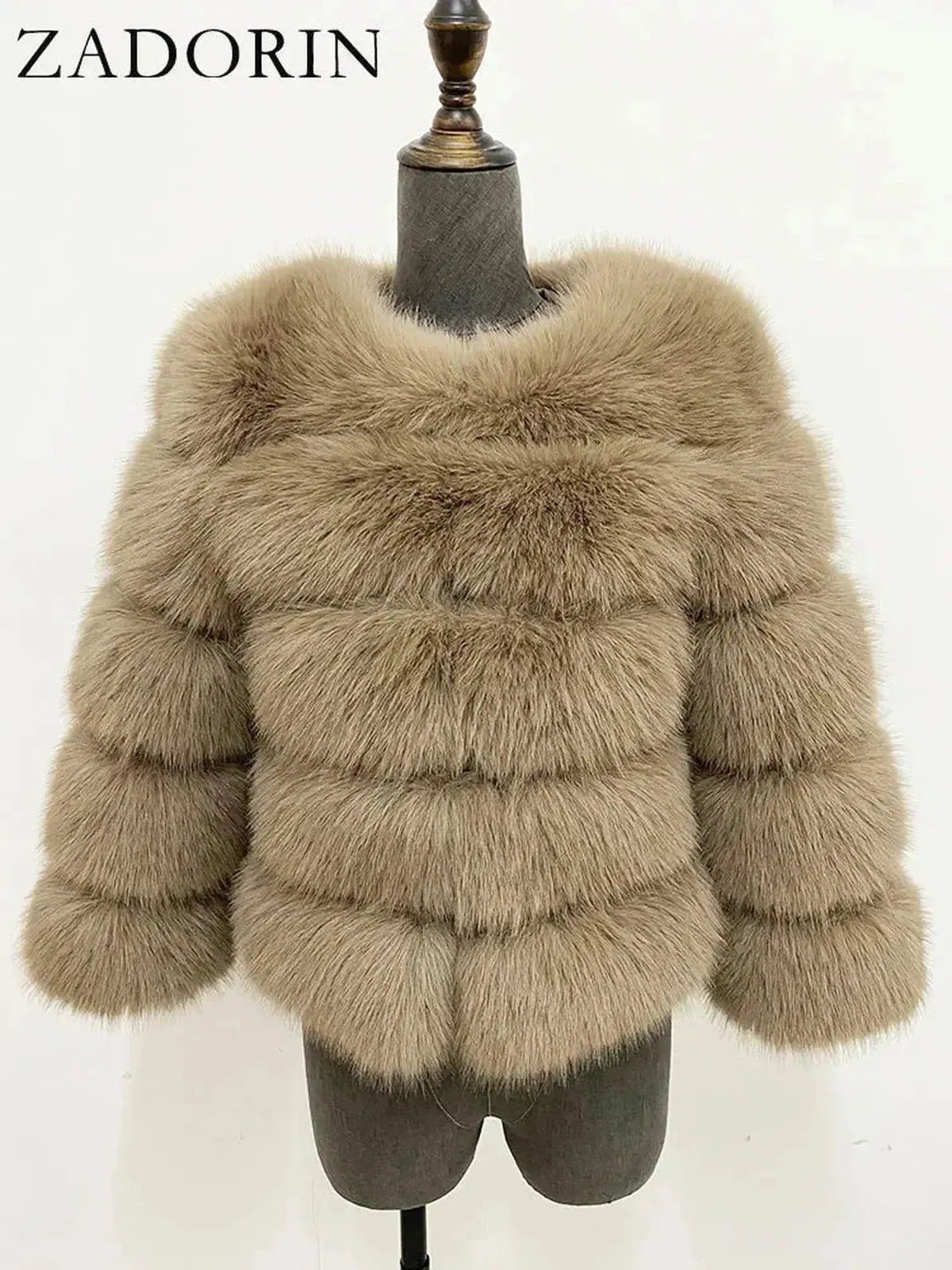 Veste Courte Imitation Vison S-6XL-Saylana