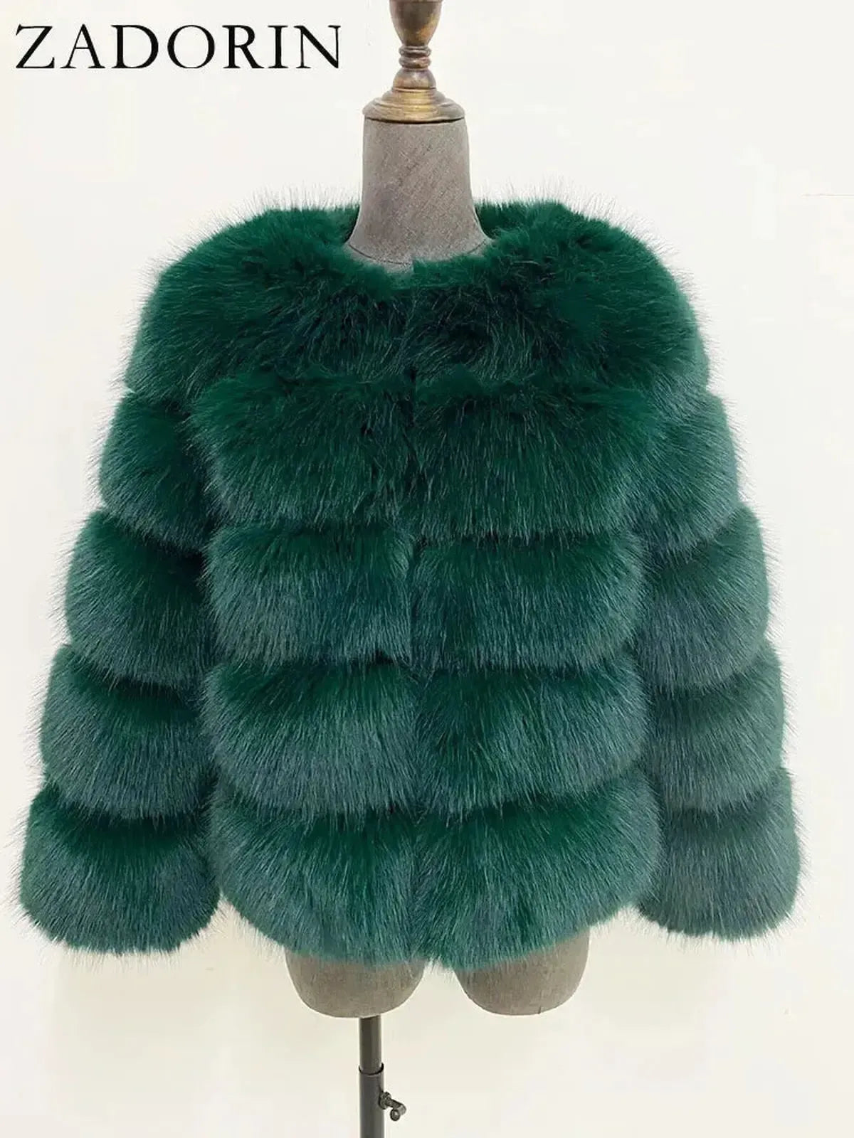 Veste Courte Imitation Vison S-6XL-Saylana