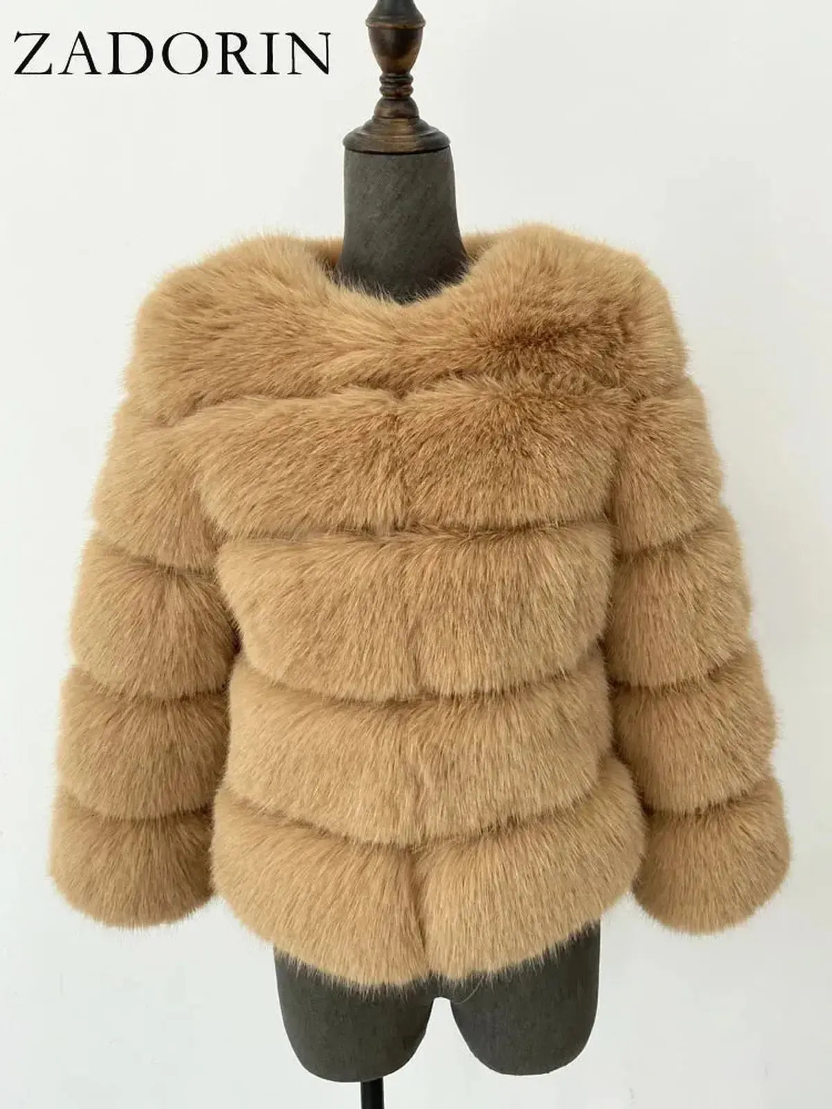 Veste Courte Imitation Vison S-6XL-Saylana
