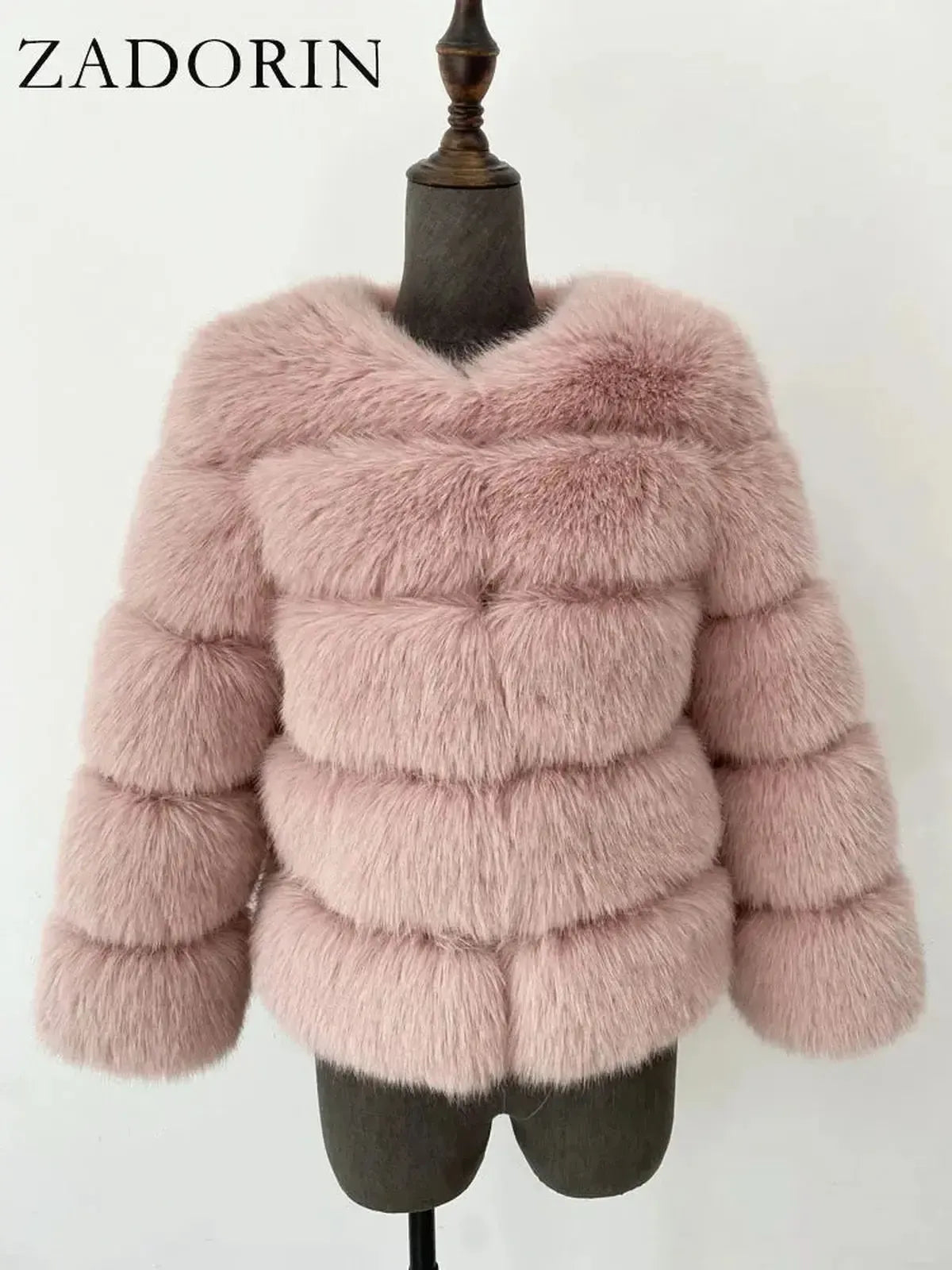 Veste Courte Imitation Vison S-6XL-Saylana