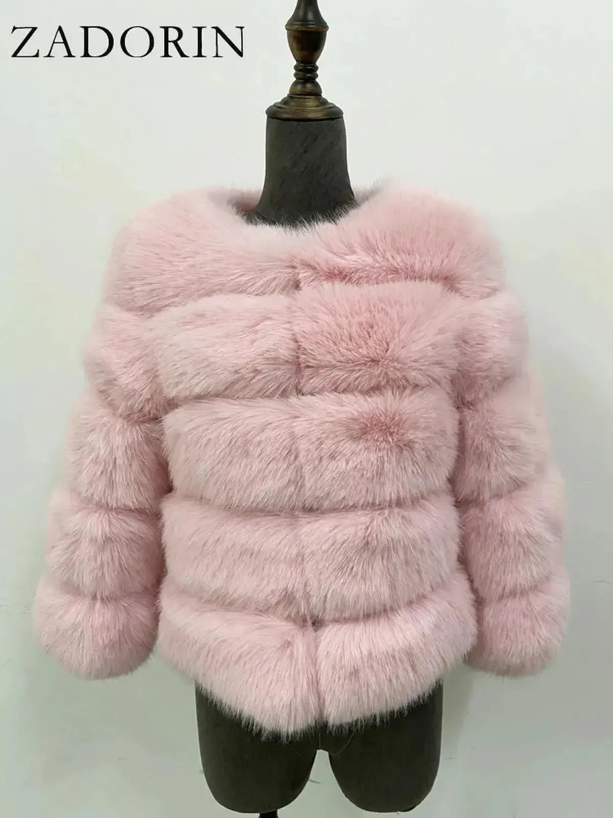 Veste Courte Imitation Vison S-6XL-Saylana