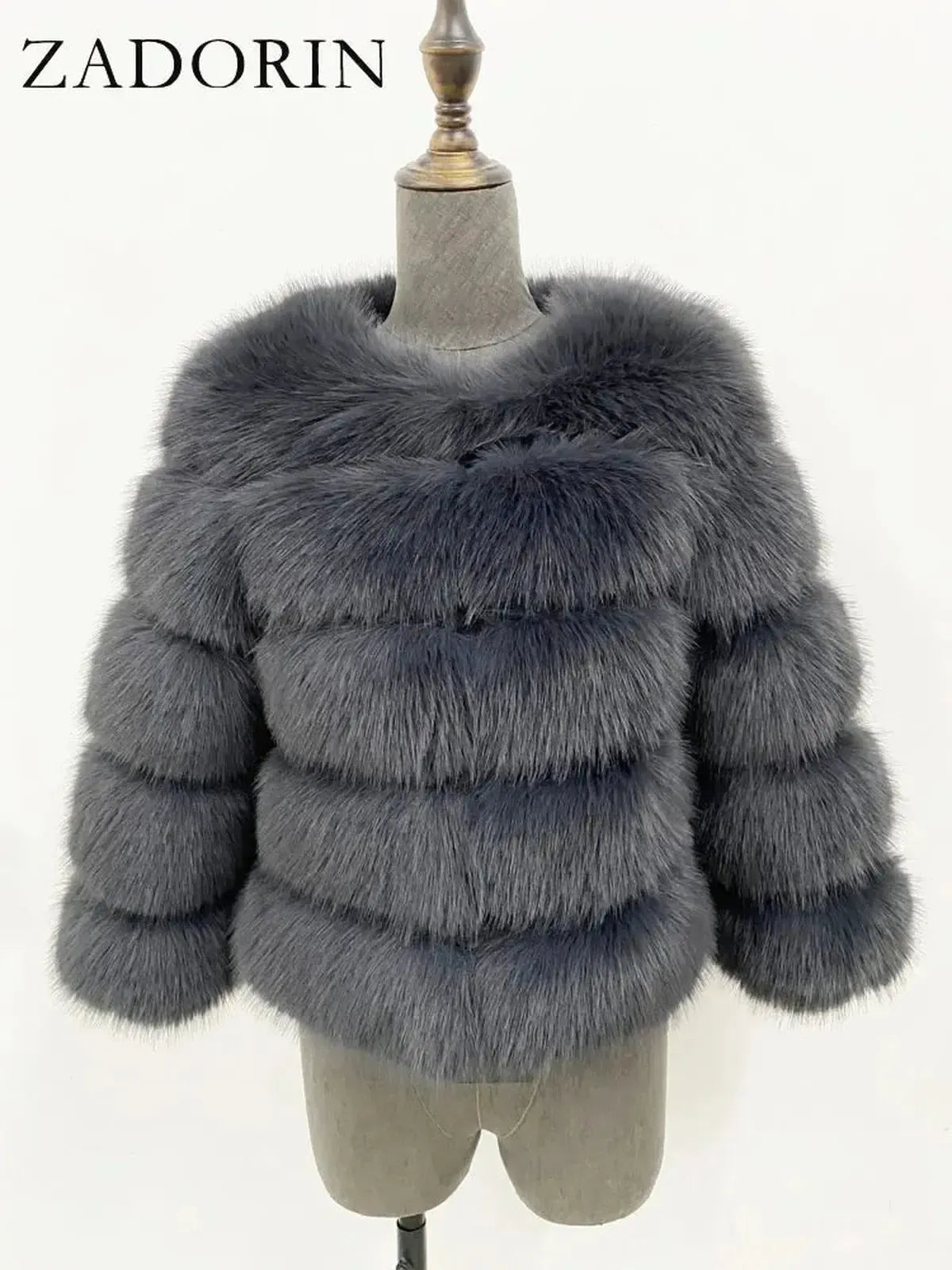 Veste Courte Imitation Vison S-6XL-Saylana