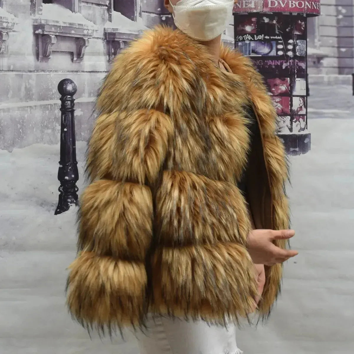 Veste Imitation Renard & Raton Épaissie-Saylana