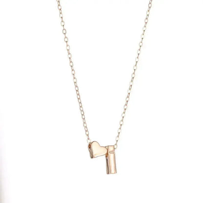 Collier Lettre & Cœur Doré/Argent - Saylana