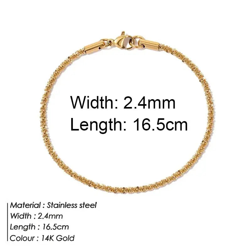 Bracelet Twist Acier Doré