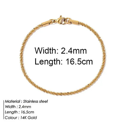 Bracelet Twist Acier Doré
