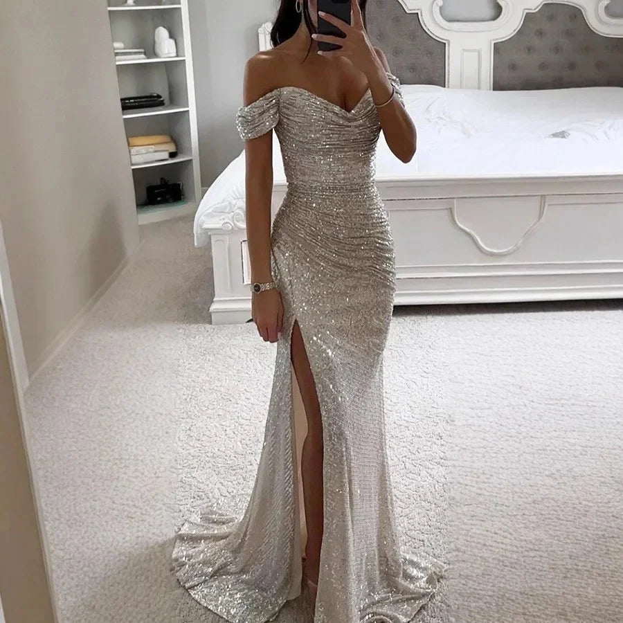 Ballgown Legere Sexy Effet Scintillant - Saylana