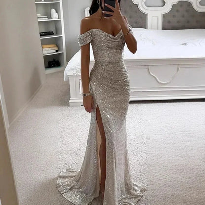 Ballgown Legere Sexy Effet Scintillant - Saylana
