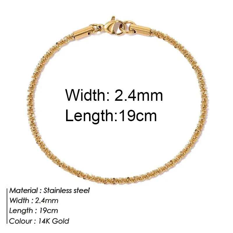 Bracelet Twist Acier Doré