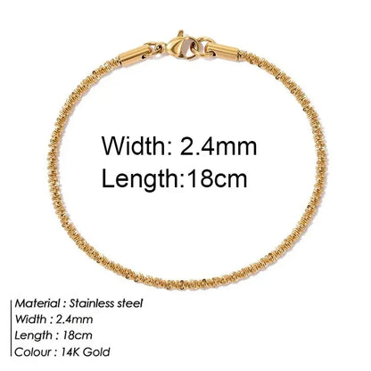 Bracelet Twist Acier Doré