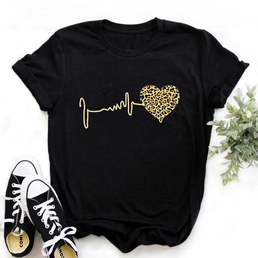 T-shirt imprimé léopard esprit 90’s Harajuku Saylana