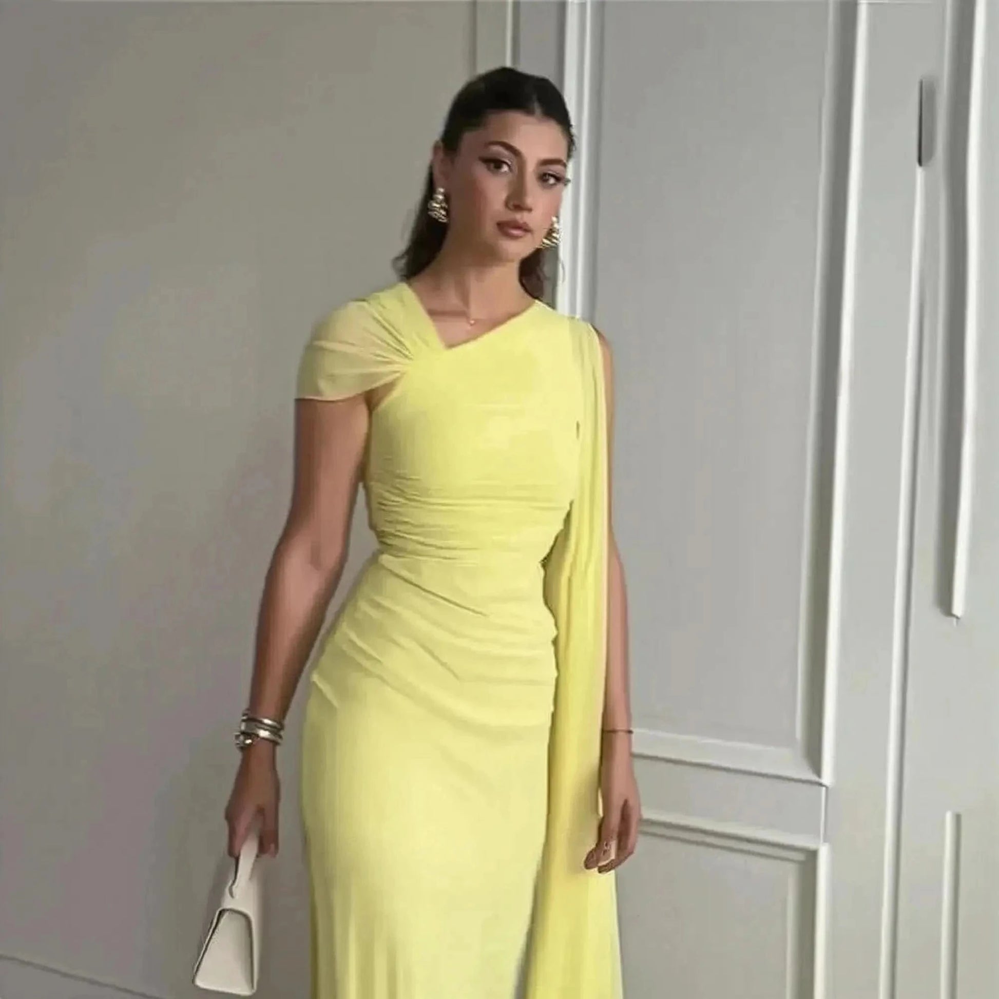 A - Line avec Manches Cape - Saylana