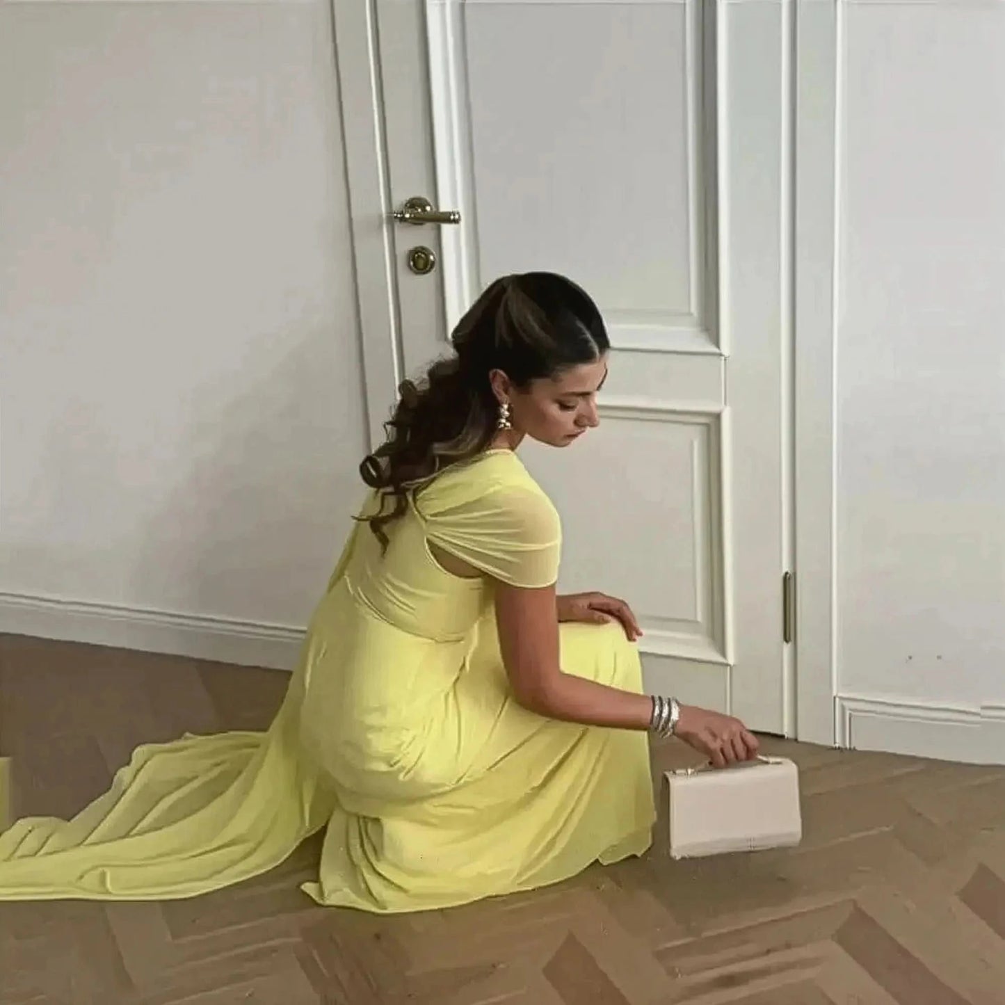 A - Line avec Manches Cape - Saylana